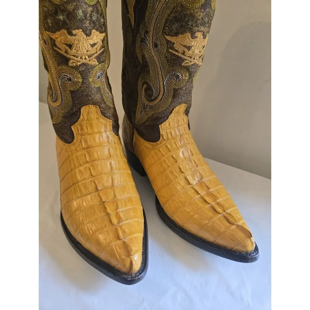 El General Coyboy Boots Size Mens 7 Caimen Tail Nice Condition